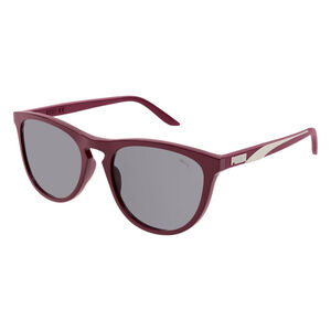 NWT PUMA PU0345S 003 Burgundy Burgundy Grey Sunglasses